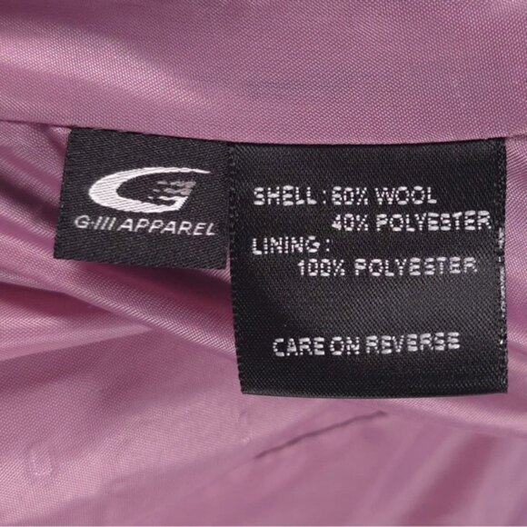 HALSTON STUDIO WOOL Blend Pink Coat Double Breasted UKRAINE🇺🇦MADE Size 8 - Picture 13 of 14